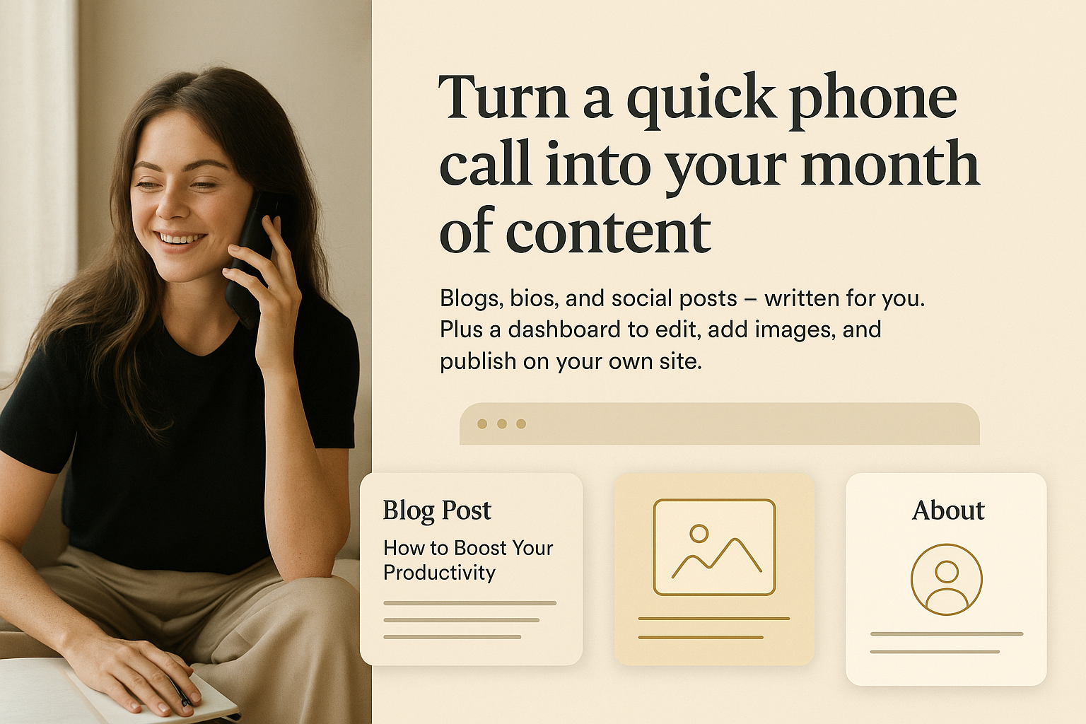 Phone call turning into content